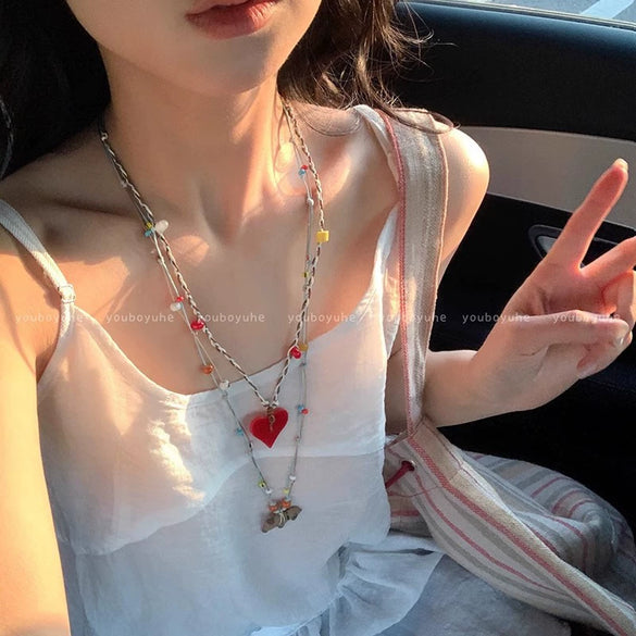 Alloy Ceramic Animal Zodiac Shaped Electroplated Women's Clavicle Chain Necklace