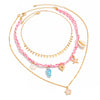 Alloy Ceramic Animal Zodiac Sweet Style Electroplated Pendant Necklace