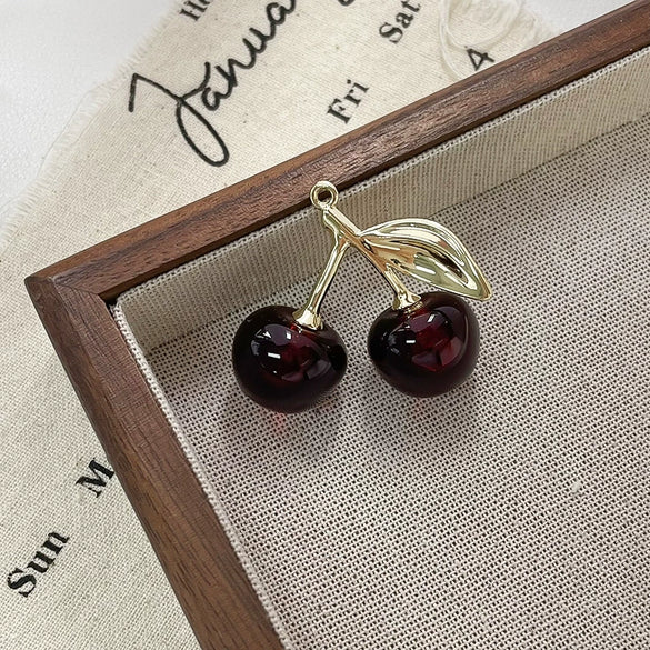 Alloy Cherry Pendant Electroplated Handmade Jewelry Accessories Bracelet Necklace