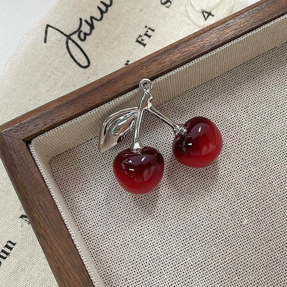 Alloy Cherry Pendant Electroplated Handmade Jewelry Accessories Bracelet Necklace