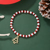 Alloy Christmas Bracelet Set With Little Snowman Santa Claus Pendant Electroplated Unisex Festive Animal Zodiac Style
