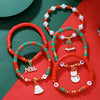 Alloy Christmas Bracelet Set With Little Snowman Santa Claus Pendant Electroplated Unisex Festive Animal Zodiac Style