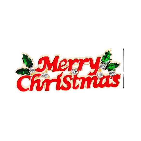 Alloy Christmas Brooch With Cartoon Christmas Tree Old Man And Snowman Designs Dripping Oil Finish Merry Christmas Pin For Women And Men