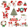 Alloy Christmas Brooch With Cartoon Christmas Tree Old Man And Snowman Designs Dripping Oil Finish Merry Christmas Pin For Women And Men
