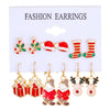 Alloy Christmas Earrings With Geometric Pattern And Electroplating Treatment For Women