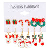 Alloy Christmas Earrings With Geometric Pattern And Electroplating Treatment For Women
