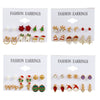 Alloy Christmas Earrings With Oil Snowflake Christmas Tree Elk Patterns For Women Electroplated