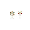 Alloy Christmas Fantasy Earrings With Snowflake Elk Pattern Electroplated For Women