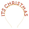 Alloy Christmas Headband With Star And Letter Crystal Dripping Oil Design Women's Fashion