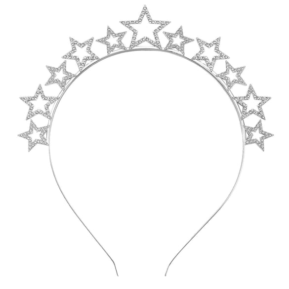 Alloy Christmas Headband With Star And Letter Crystal Dripping Oil Design Women's Fashion