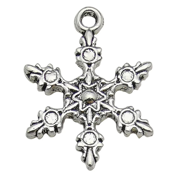 Alloy Christmas Series Pendant Accessories With Snowman Christmas Tree Deer Snowflake Natural Style Electroplating Treatment