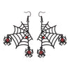 Alloy Clavicle Chain With Black Spider Web Pattern Retro Gothic Style Pendant Electroplated For Women