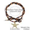 Alloy Clavicle Chain With Heart Shape Pendant Electroplated Leopard Print For Women