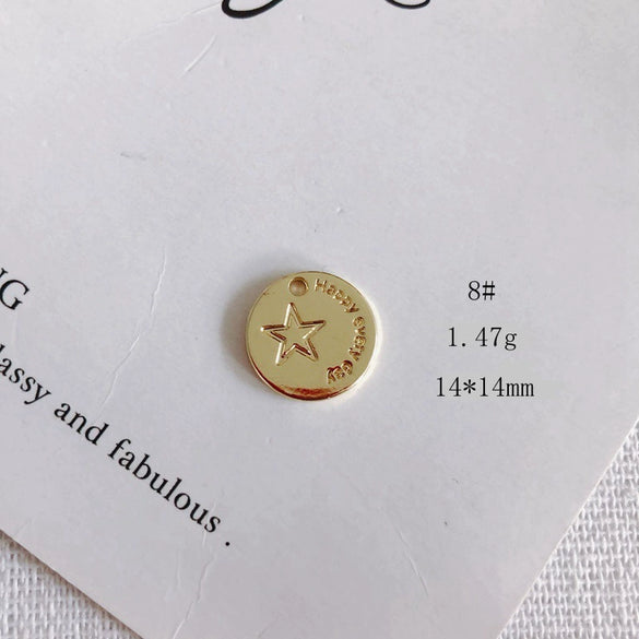Alloy Colorpreserving Goldfilled Heart Star Pendant Jewelry Accessories Handmade With Electroplating