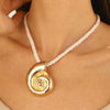 Alloy Conch Animal Zodiac Retro Exaggerated Female Pendant Necklace