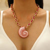Alloy Conch Animal Zodiac Retro Exaggerated Female Pendant Necklace