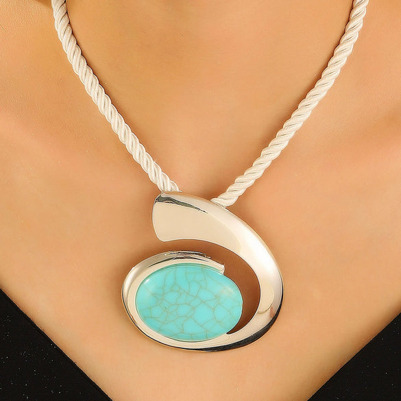 Alloy Conch Animal Zodiac Retro Exaggerated Female Pendant Necklace