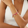 Alloy Conch Starfish Crab Animal Zodiac Dripping Oil Style Braided Rope Bracelet For Women
