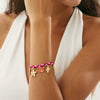 Alloy Conch Starfish Crab Animal Zodiac Dripping Oil Style Braided Rope Bracelet For Women