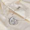 Alloy Conch Women's Exaggerated Retro Metal Pendant Necklace With Snake Bone Chain And Geometric Pattern Electroplated For Summer Beach Holiday Style