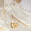 Alloy Conch Women's Exaggerated Retro Metal Pendant Necklace With Snake Bone Chain And Geometric Pattern Electroplated For Summer Beach Holiday Style