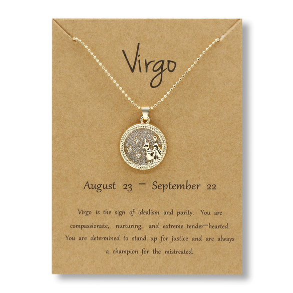 Alloy Constellation Pendant O Chain Necklace With Electroplated Finish Unisex Fashion Jewelry For Couples And Best Friends