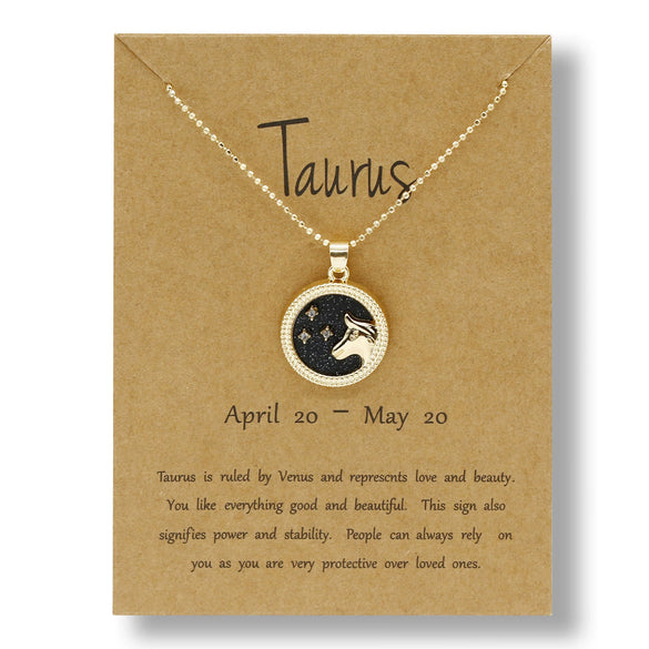 Alloy Constellation Pendant O Chain Necklace With Electroplated Finish Unisex Fashion Jewelry For Couples And Best Friends