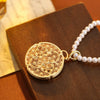 Alloy Copper Geometric Detachable Universal Buckle Eight Treasure Compass Pendant Necklace Electroplated Handmade Women's O Word Chain Sweater Chain