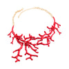 Alloy Coral Shape Necklace Women's Fashion Bohemian Style With Baking Paint And Geometric Design