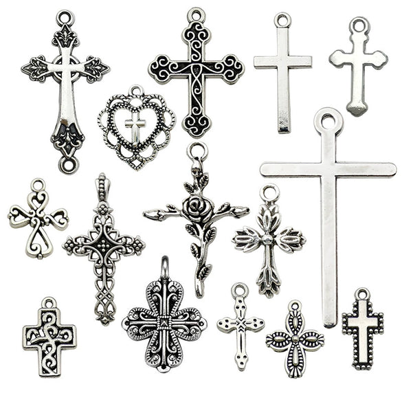 Alloy Crosses Electroplating Diy Jewelry Accessories Pendant Necklace Sweater Chain Decoration Material