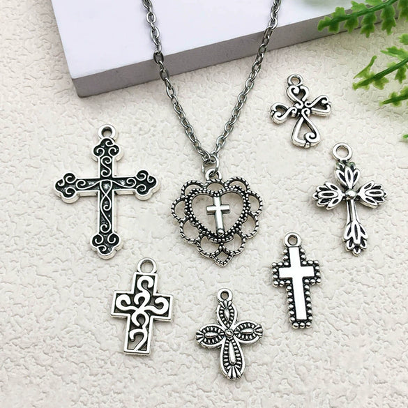 Alloy Crosses Electroplating Diy Jewelry Accessories Pendant Necklace Sweater Chain Decoration Material