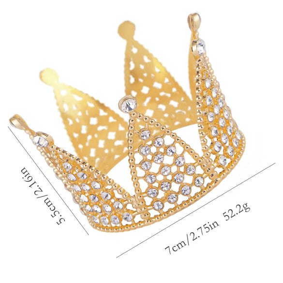 Alloy Crown Cake Decoration Electroplated Kids Dress Up Ornaments Doll Headdress