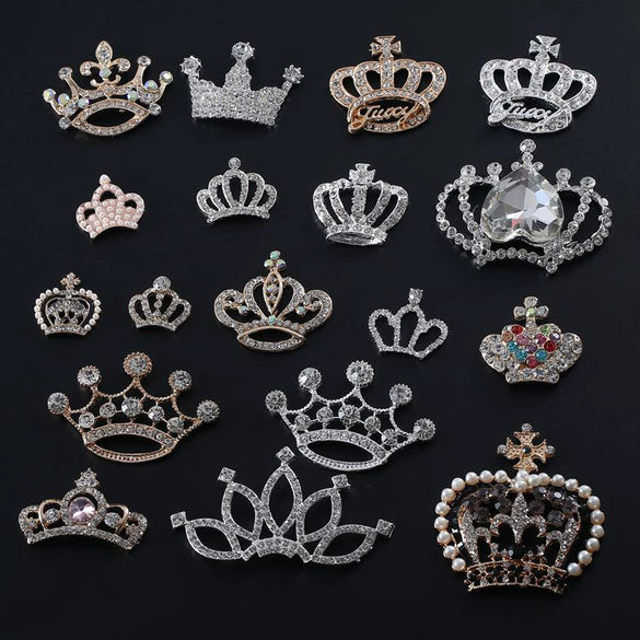Alloy Crown Letter Pearl Handmade Diamond Rhinestone Jewelry Accessories Phone Case