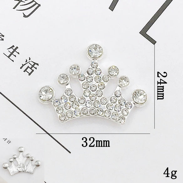 Alloy Crown Letter Pearl Handmade Diamond Rhinestone Jewelry Accessories Phone Case