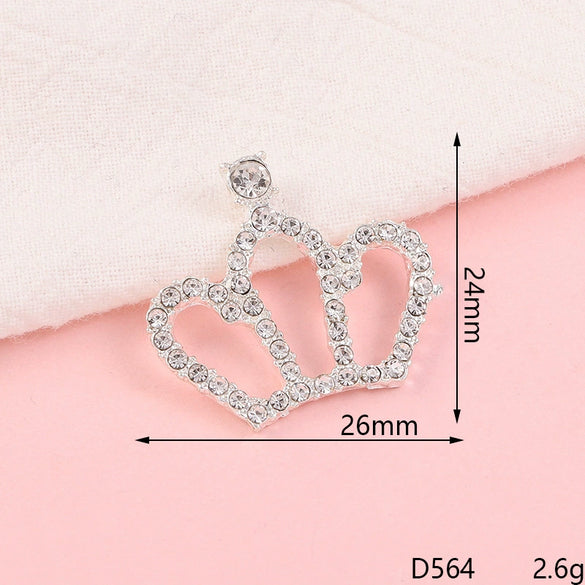 Alloy Crown Letter Pearl Handmade Diamond Rhinestone Jewelry Accessories Phone Case