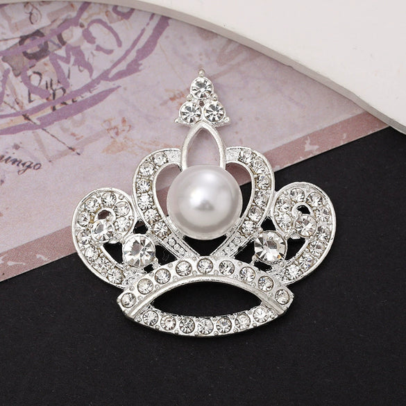 Alloy Crown Letter Pearl Handmade Diamond Rhinestone Jewelry Accessories Phone Case