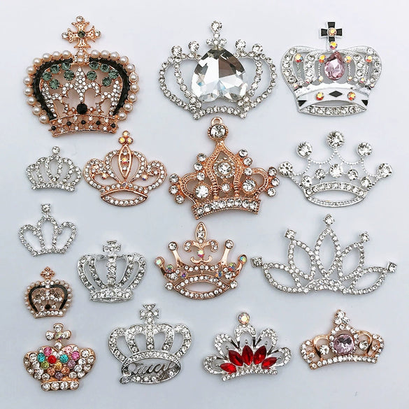 Alloy Crown Letter Pearl Handmade Diamond Rhinestone Jewelry Accessories Phone Case