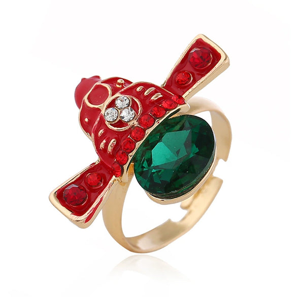 Alloy Crown Ring With Gem Inlaid Creative Fashion For Unisex