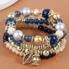 Alloy Crystal Beads Women's Bracelet With Branches And Leaves Design