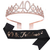Alloy Crystal Birthday Crown Shoulder Belt Set Of 2 With Geometric Style And Electroplating Treatment