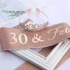 Alloy Crystal Birthday Crown Shoulder Belt Set Of 2 With Geometric Style And Electroplating Treatment