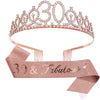 Alloy Crystal Birthday Crown Shoulder Belt Set Of 2 With Geometric Style And Electroplating Treatment