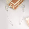 Alloy Crystal Cat Ears Headband Hair Accessories Electroplated Cute Women's