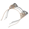 Alloy Crystal Cat Ears Headband Hair Accessories Electroplated Cute Women's