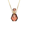 Alloy Crystal Flameshaped Perfume Bottle Pendant Necklace With Box Chain For Women Environmentally Friendly