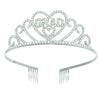 Alloy Crystal Graduation Crown Headband Unisex Simple Style Electroplated Hair Accessories