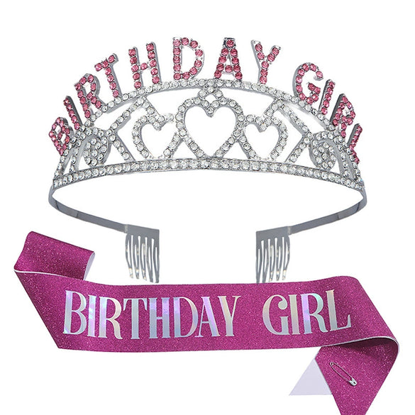 Alloy Crystal Letter Crown Fashion Headband For Women