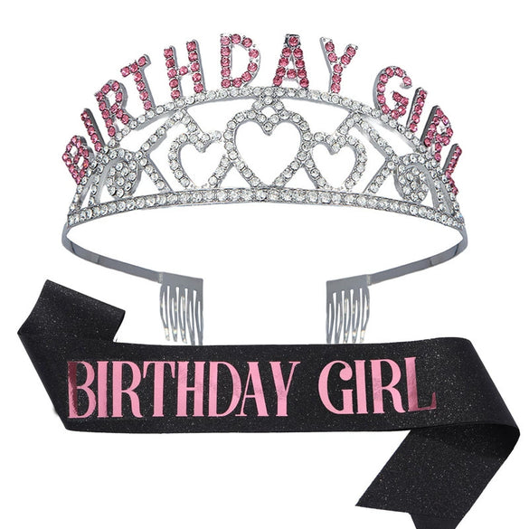 Alloy Crystal Letter Crown Fashion Headband For Women