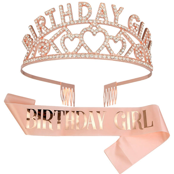 Alloy Crystal Letter Crown Fashion Headband For Women