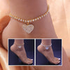 Alloy Crystal Love Anklet Heart Shaped Jewelry With Chrysanthemum Pattern